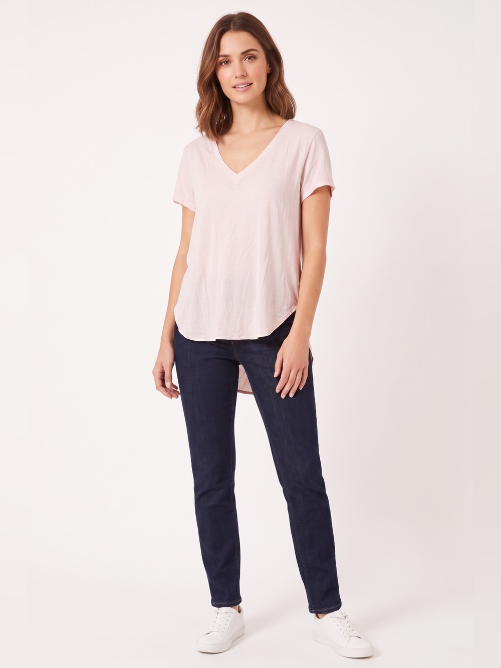Cloth & Stone V-Neck High Low T-Shirt